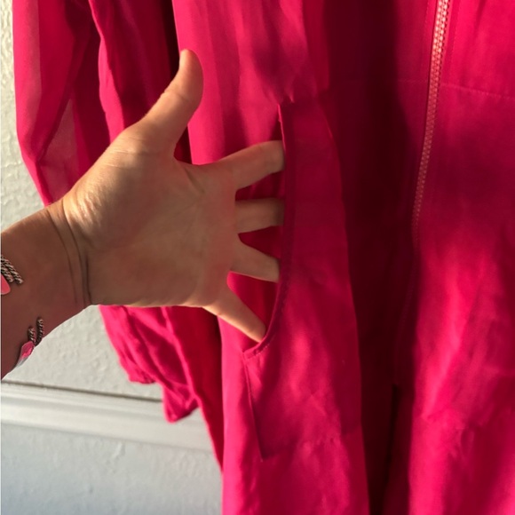 Torrid | NWT | sheer | long | zip | hooded | jacket | cover up | 4 - Picture 10 of 11